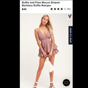 NWT Lulus striped romper